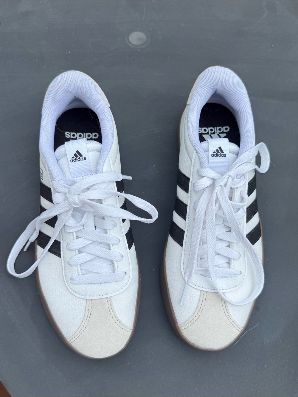 adidas Women’s White, Black & Gum Retro Sneakers